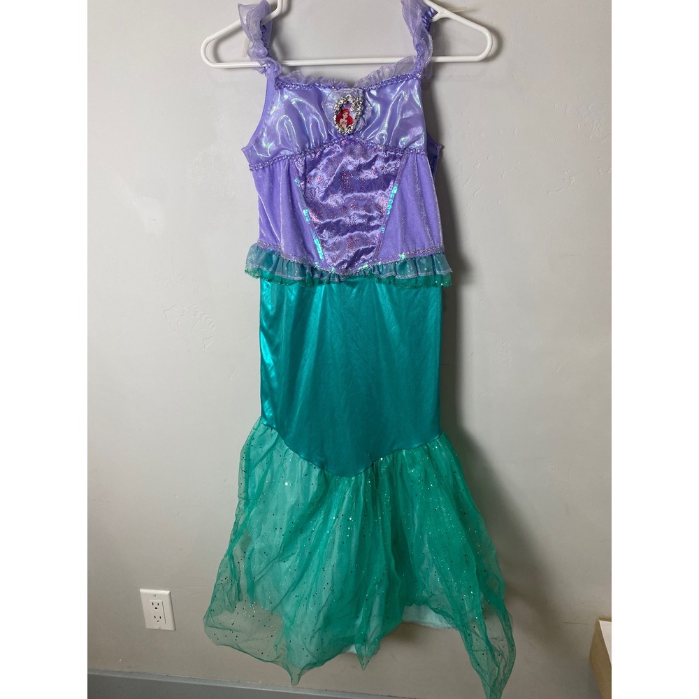 Disney Princess Ariel Mermaid Costume Dress Purple Teal Girls Medium 7-8 17801K